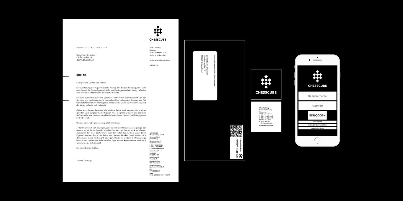 Briefpapier, Karten und weitere Anwendungen der Wort-Bildmarke