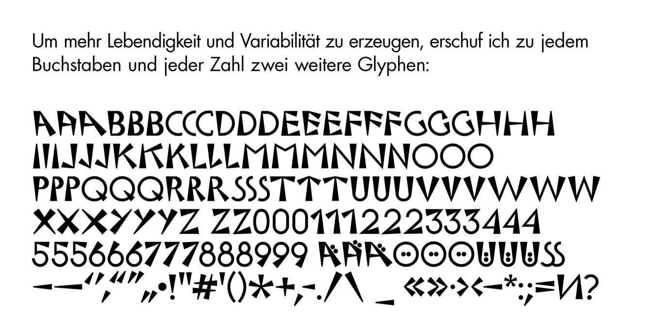 Varianten einzelner Zeichen und Glyphen