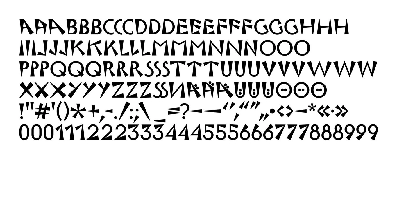 Übersicht der Buchstaben, Ziffern und Sonderzeichen
